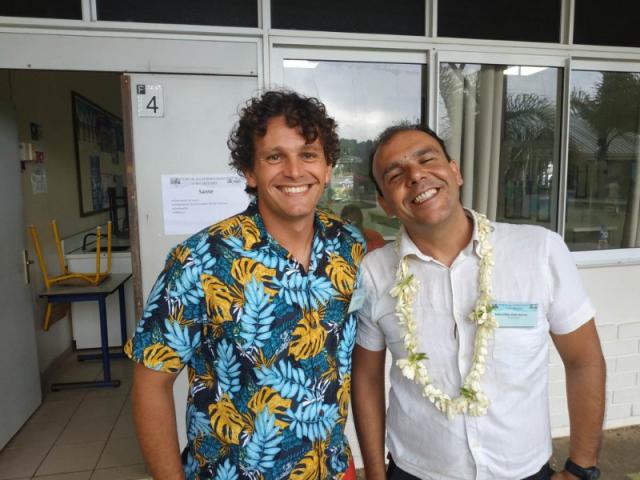 Passage au forum des métiers, Florian Ostéopathe, situe sur Raiatea à Uturoa